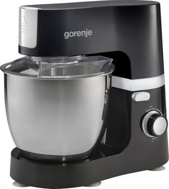 Gorenje Кухонна машина Gorenje 1500Вт, чаша-метал, корпус-пластік-7л, насадок-3, чорний MMC1500PS фото