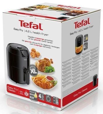 Tefal Мультипіч EasyFry Classic XL, 1500Вт, чаша-4.2л, механічне керув., пластик, чорний EY201815 фото