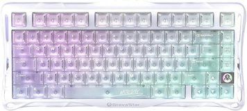 GravaStar Клавіатура механічна Mercury K1 Lite 80keys, GravaStar x BSUN Grey, BT/WL/USB, RGB, Crystal Aurora GSK1LITE_XTAL_AUROA фото