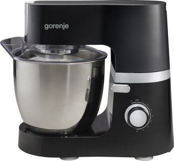 Gorenje Кухонна машина Gorenje 1500Вт, чаша-метал, корпус-пластік-7л, насадок-3, чорний MMC1500PS фото