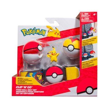 Ігровий набір POKEMON W14 - ПОЯС З ПОКЕБОЛАМИ ПІКАЧУ (пояс, 2 покеболи, ігрова фігурка) PKW3162 фото