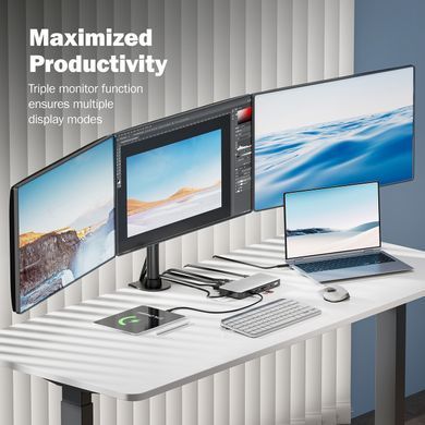 Digitus Док-станция USB-C > 2xHDMI/DP/2xUSB-A/USB-C/SD/MicroSD/RJ54/DC/Audio DA-70917 фото