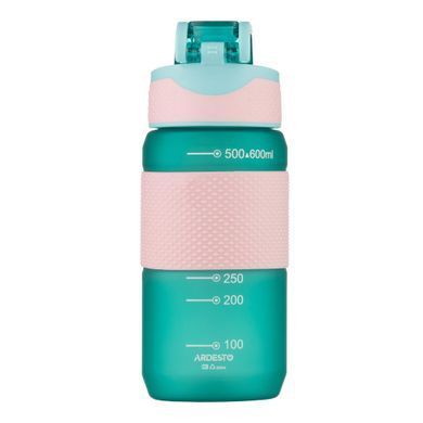 ARDESTO Пляшка для води ARDESTO Motion 600мл, пластик, блакитний
