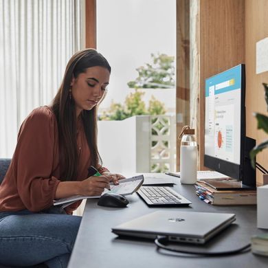 HP Комп'ютер персональний моноблок HP ProOne 440-G9 23.8" FHD IPS AG, Intel i5-13500T, 16GB, F512GB, UMA, WiFi, кл+м, 3р, Win11P, чорний 9H6N8ET фото