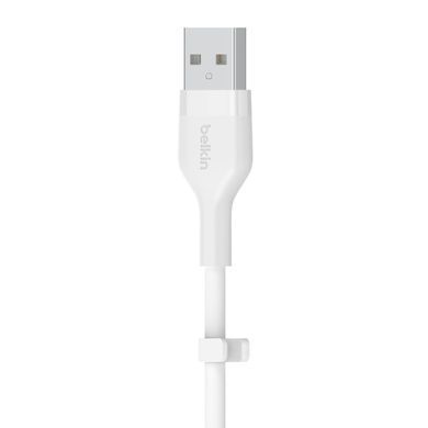 Belkin Кабель USB-A - USB-C силиконовый, с клипсой, 2м, белый CAB008BT2MWH фото