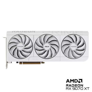 ASUS Видеокарта Radeon RX 9070 XT 16GB GDDR6 OC PRIME-RX9070XT-O16G-WHITE белый 90YV0L75-M0NA00 фото