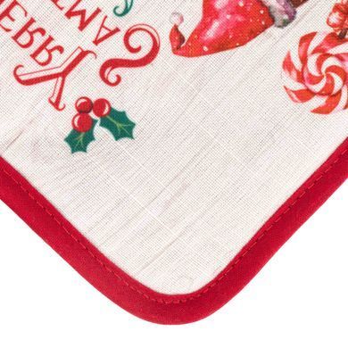 ARDESTO Potholder Christmas Gingerbread 18х20cm, 100% polyester (front), 100% cotton (back), red