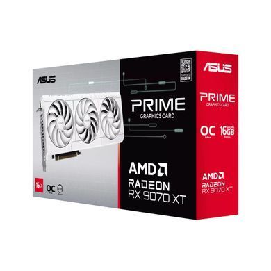 ASUS Видеокарта Radeon RX 9070 XT 16GB GDDR6 OC PRIME-RX9070XT-O16G-WHITE белый 90YV0L75-M0NA00 фото