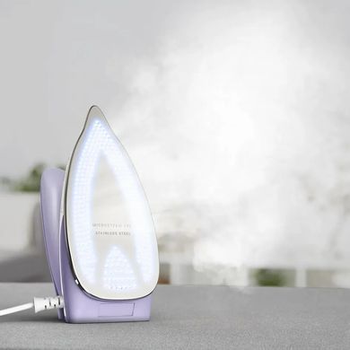 Tefal Tefal iron travel First Class, 1000W, 65ml, steam boost -45g, inox soleplate, white-violet DB1612E0 фото