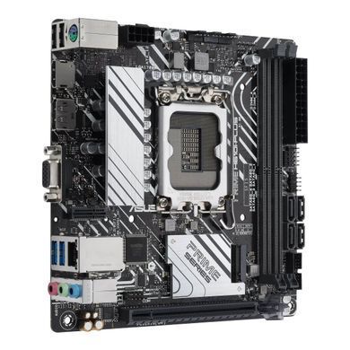 ASUS Материнcька плата PRIME H610I-PLUS-CSM s1700 H610 2xDDR5 M.2 HDMI D-Sub DP mITX 90MB1GB0-M0EAYC фото