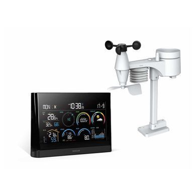 Sencor Sencor meteorological station, in/out measurement, AAx3+AAAx3, temperature, humidity, time, weather forecast, atm. pressure, wind speed SWS11000 фото