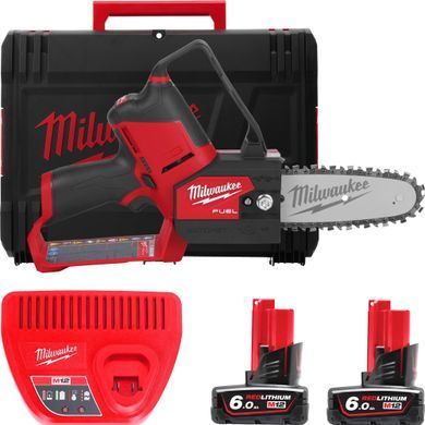 Milwaukee Пила цепная аккумуляторная M12 FUEL FHS-602X 12В 2х6А&middot;час шина 15см кейс 1.9кг 4933472212 фото