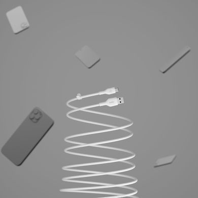 Belkin Кабель USB-A - USB-C силиконовый, с клипсой, 2м, белый CAB008BT2MWH фото