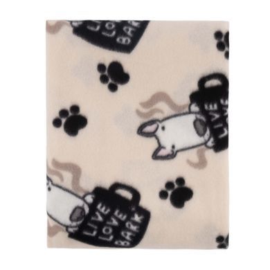 ARDESTO Плед Ardesto Fleece 130x160см, 100% поліестер, песики, бежевий