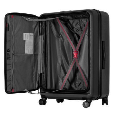 Wenger Валіза Wenger Skyon Hardside Large, велика, полікарбонат, TSA, 4 колеса, розширення, чорний 653566 фото