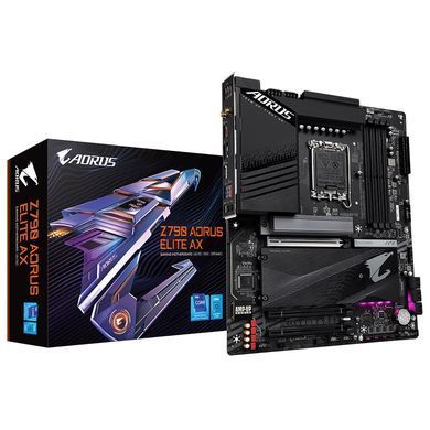 Gigabyte Материнська плата Z790 AORUS ELITE AX s1700 Z790 4xDDR5 M.2 HDMI DP ATX Z790_AORUS_ELITE_AX фото