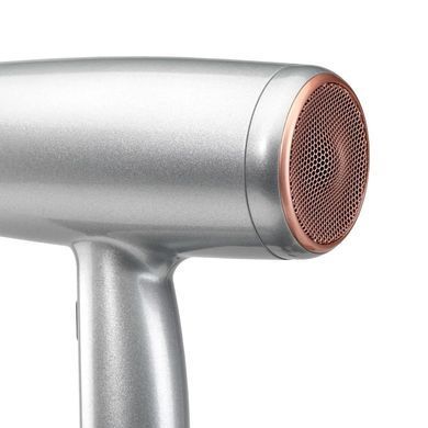 BaByliss Фен Babyliss Cosmos, 2100Вт, 3 режими, іонізація, хол. обдув, 2 насадки, сірий D580DE фото