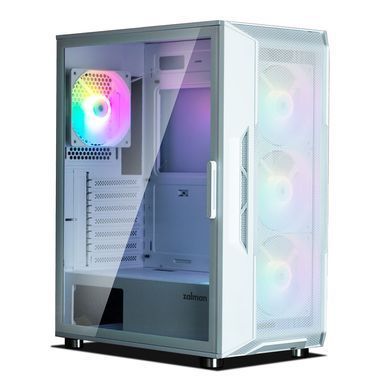 Zalman Корпус I3 Neo, без БЖ, 1xUSB3.0, 2xUSB2.0, 4x120mm RGB fans, TG Side Panel, ATX, білий I3NEOWHITE фото