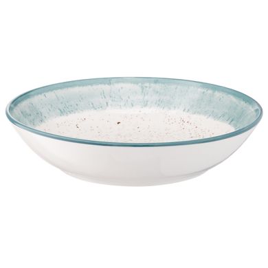 ARDESTO Тарілка супова Siena, 20см, порцеляна, біло-блакитний AR2920SWB фото