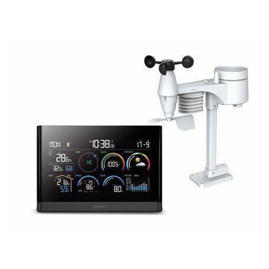 Sencor Sencor meteorological station, in/out measurement, AAx3+AAAx3, temperature, humidity, time, weather forecast, atm. pressure, wind speed SWS11000 фото