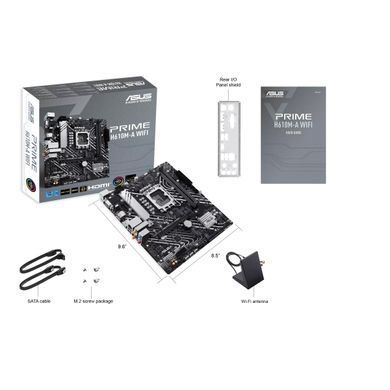 ASUS Материнcька плата PRIME H610M-A WIFI s1700 H610 2xDDR5 M.2 HDMI D-Sub DP Wi-Fi BT mATX 90MB1G00-M0EAY0 фото