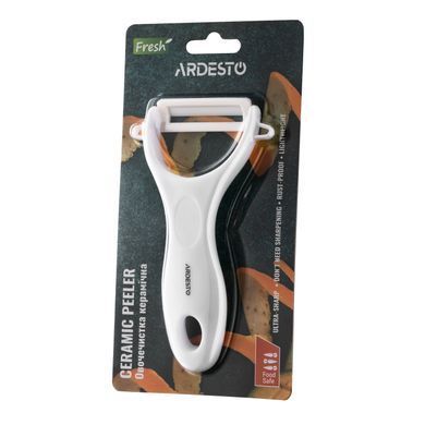 ARDESTO Овочечистка керамічна Fresh, кераміка, пластик, білий AR8340W фото