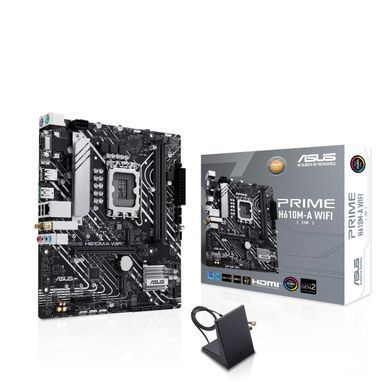 ASUS Материнcька плата PRIME H610M-A WIFI s1700 H610 2xDDR5 M.2 HDMI D-Sub DP Wi-Fi BT mATX 90MB1G00-M0EAY0 фото