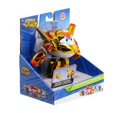 Super Wings Игровая фигурка-трансформер Transforming Золотой Мальчик (Golden Boy) EU750231 фото