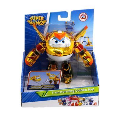 Super Wings Игровая фигурка-трансформер Transforming Золотой Мальчик (Golden Boy) EU750231 фото