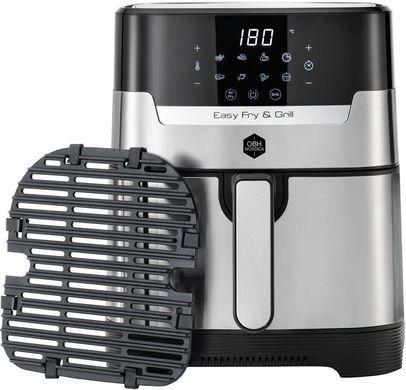 Tefal Мультипіч OBH Nordica EasyFry&Grill, 1550Вт, чаша-4.2л, сенсорне керув., від 40&deg;C до 200&deg;C, пластик, чорно-сірий AG505DS0 фото