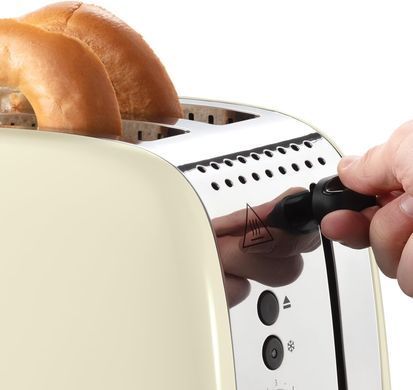 Russell Hobbs Тостер Colours Plus, 1600Вт, нержавейка, подогрев,разморозка, бежевый