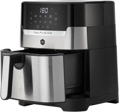 Tefal Мультипіч OBH Nordica EasyFry&Grill, 1550Вт, чаша-4.2л, сенсорне керув., від 40&deg;C до 200&deg;C, пластик, чорно-сірий AG505DS0 фото