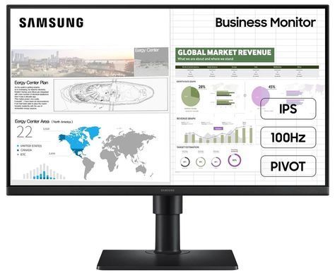 Samsung Монітор 23.8" S24D400 2*HDMI, DP, USB, IPS, 100Hz LS24D400GAIXCI фото