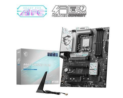 MSI Материнcкая плата B860 GAMING PLUS WIFI s1851 B860 4xDDR5 M.2 HDMI DP WiFi BT ATX 911-7E41-003 фото