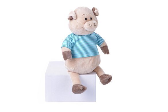 Мягкая игрушка Same Toy Свинка в тельняшке (голубой) 35 см THT715 фото