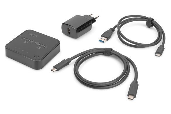 Digitus Док-станція DIGITUS Dual M.2 NVMe SSD USB Type-C 3.2 Black DA-71545 фото