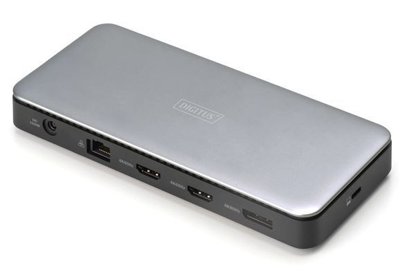 Digitus Док-станция USB-C > 2xHDMI/DP/2xUSB-A/USB-C/SD/MicroSD/RJ54/DC/Audio DA-70917 фото