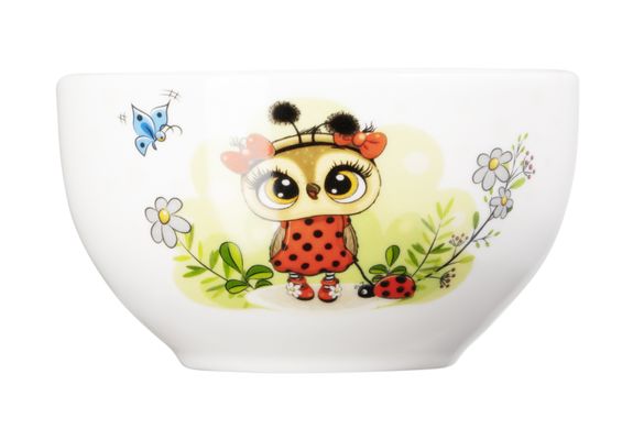 Набір дитячого посуду Ardesto Lucky owl 3 пр., порцеляна AR3454LS фото