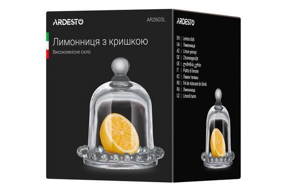 ARDESTO Лимонниця з кришкою, 9 см, скло AR2603L фото