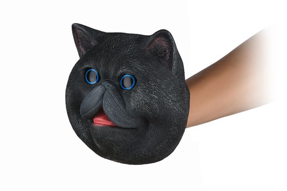 Іграшка-рукавичка Same Toy Кіт чорний X326-B-UT фото