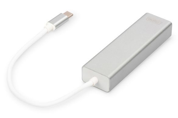 Digitus Концентратор USB-C - USB 3.0 3 Port Hub + Gigabit Ethernet DA-70255 фото