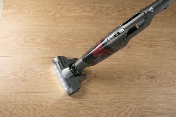 Пилосос Gorenje бездротовий, 155Вт, конт пил -0.5л, автон. робота до 70хв, HEPA, 2 в 1, підсвічування, індикатор, синій SVC252GFA фото
