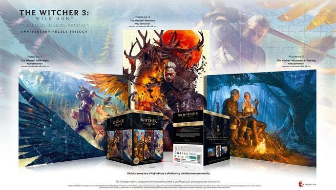 GoodLoot Пазл GoodLoot The Witcher 3 Wild Hunt 10 Years Of Killing Monsters Trilogy 3x1000 ел. 5908305250029 фото