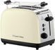 Russell Hobbs Тостер Colours Plus, 1600Вт, нержавейка, подогрев,разморозка, бежевый