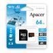 Apacer Карта памяти microSD 64GB C10 UHS-I U3 A2 R100/W80MB/s + SD 2 - магазин Coolbaba Toys