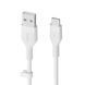 Belkin Кабель USB-A - USB-C силиконовый, с клипсой, 2м, белый 19 - магазин Coolbaba Toys