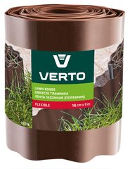 Стрічка газонна Verto, бордюрна, хвиляста, 15см x 9м, коричневий 15G514 фото