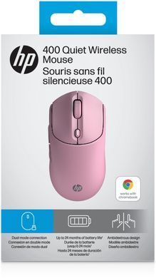 HP Миша HP 400 Quiet, WL/BT, рожевий AZ7B5AA фото