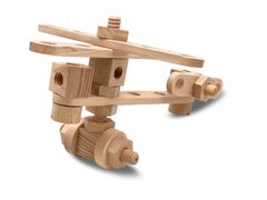 Дерев'яний конструктор "Гелікоптер" - купити в інтернет-магазині Coolbaba Toys