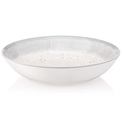 ARDESTO Тарілка супова Siena, 20см, порцеляна, біло-сірий AR2920SW фото